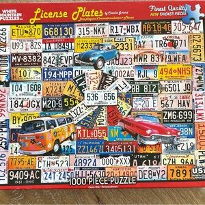 White Mountain “License Plates”Puzzle - 1000 Pieces